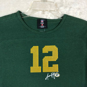 VF Imagewear Tops - Green Bay Packers #12 Aaron Rodgers Green Shirt S VF Imagewear Tops - Green Bay Packers #12 Aaron Rodgers Green Shirt S